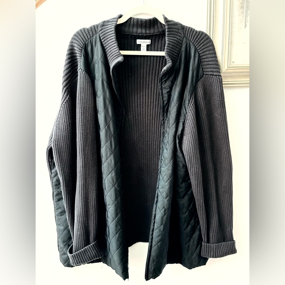 Croft & Barrow Black Women's Quilted Sweater